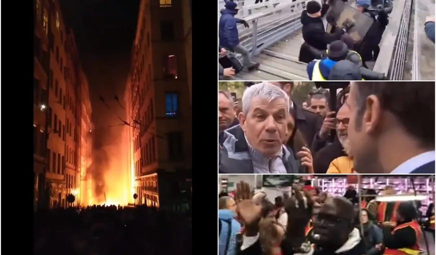Revoltă în Franța: imagini apocaliptice. Jandarmi bătuți de protestatari, Macron umilit de cetățeni: „Vei cădea, într-o zi!” (VIDEO)