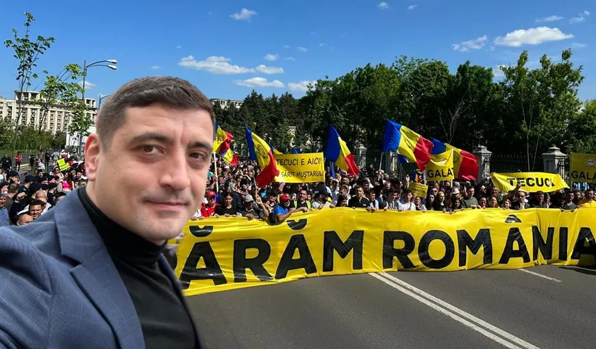 AUR, protest la București. George Simion vrea să apere țara de „legile antinaționale”: „Nu ne vindem țara, acesta este mesajul”