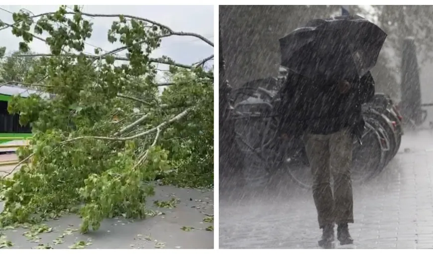 Ciclonul mediteranean afectează România. Alertă meteo COD PORTOCALIU și galben de furtuni puternice. ANM anunță fenomene severe în 14 județe