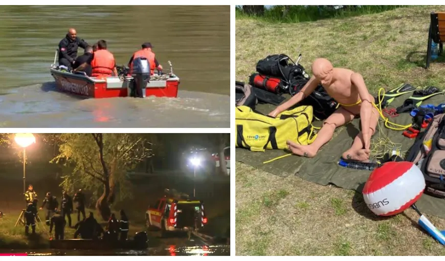 O nouă zi de căutări după accidentul cu barca din Mureș. Cei patru dispăruţi nu au fost găsiţi