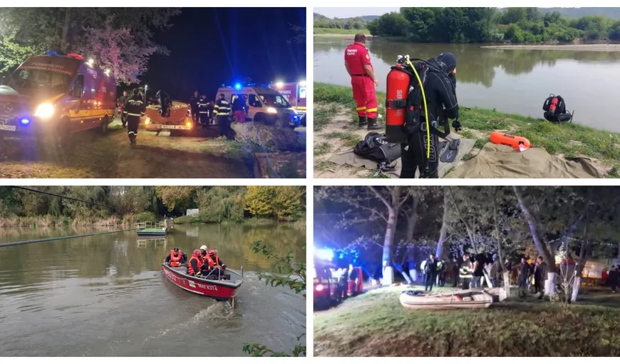 Continuă căutările persoanelor dispărute în urma tragediei din apele râului Mureș. Un tată și cei doi copii sunt în continuare sunt de negăsit