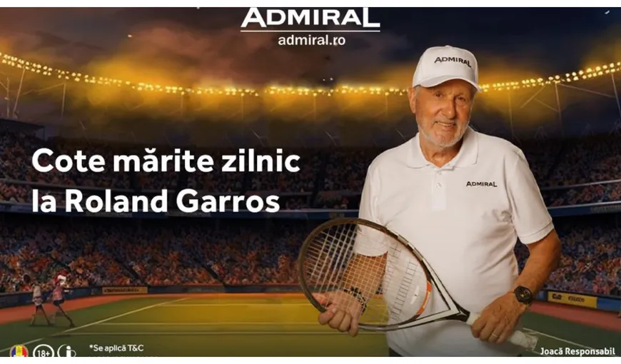 Pe admiral.ro ai cele mai bune cote la Grand Slam-ul Roland Garros!