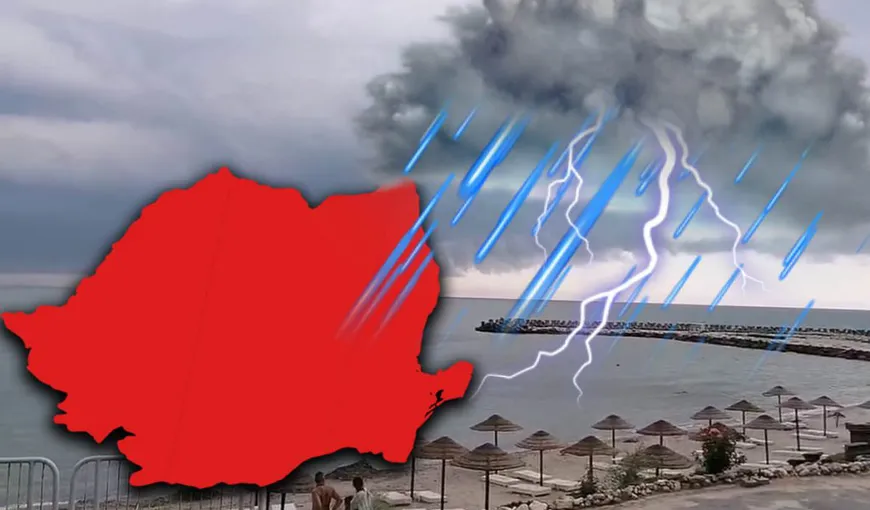 Extreme meteo în România! Furtuni, vijelii puternice și grindină după temperaturi sufocante