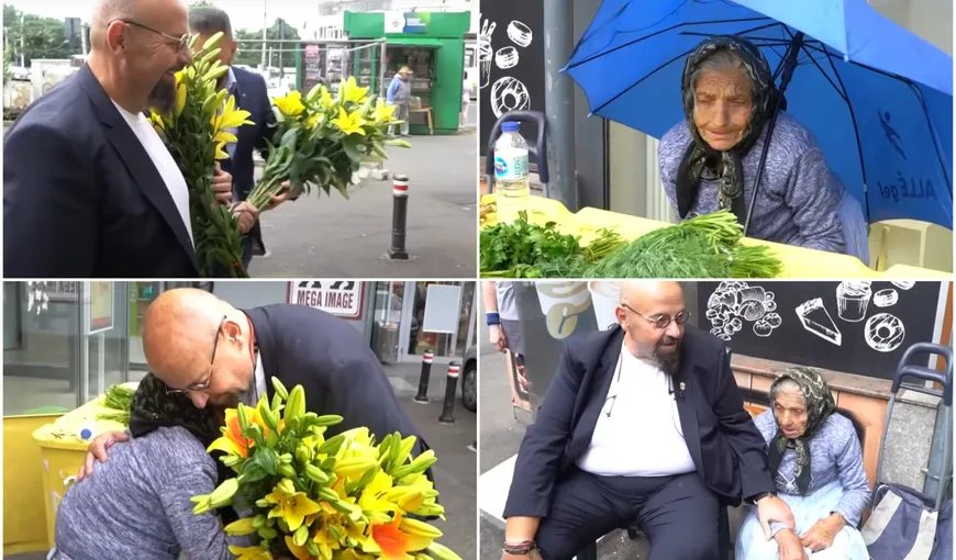 Emoționant! Primarul Piedone și bunica cu zarzavaturi, revedere cu lacrimi și îmbrățișări: „M-am simțit dator să-i mulțumesc” (VIDEO)