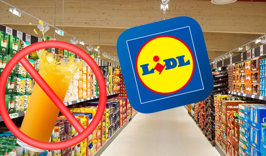 Alertă în magazinele Lidl! Mai mulți clienți au confundat un produs de curățenie cu sucul de portocale din cauza ambalajului