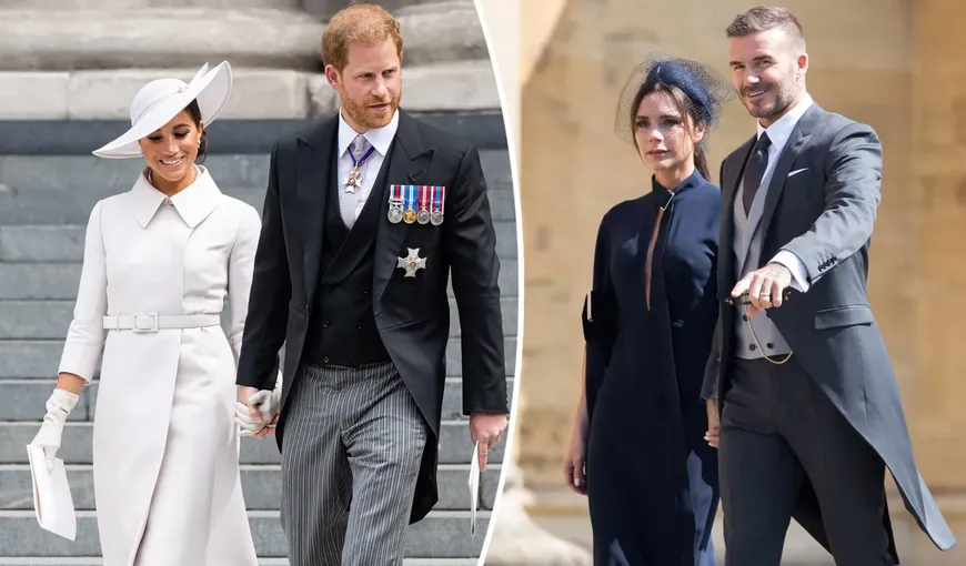 Victoria şi David Beckham sunt la cuţite cu Meghan Markle şi Prinţul Harry. Motivul pentru care cele două familii au rupt prietenia