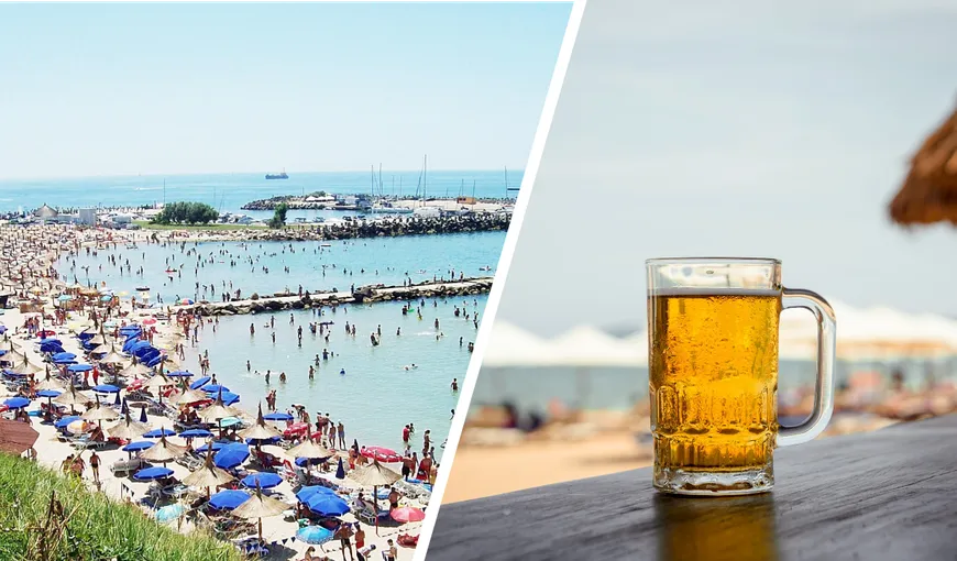 Fericit și cu portofelul plin, în Eforie Nord. Cât te costă să savurezi o bere rece pe plaja perlei litoralului românesc