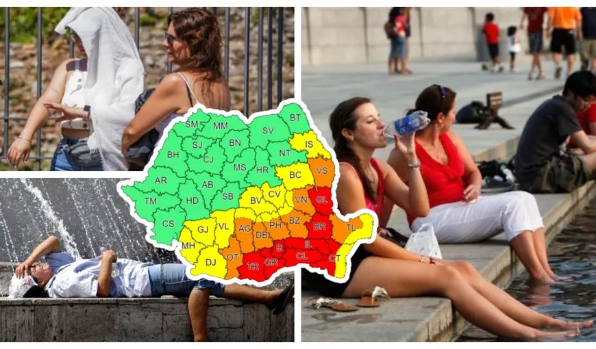 Încă o zi fierbinte în România. Noi alerte cod roșu de caniculă, inclusiv în București. Unde lovesc furtunile