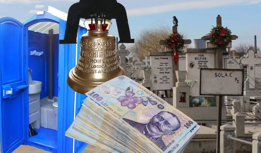 După taxa pe soare şi taxa pe apă de ploaie, avem contribuţiile pentru trasul clopotelor şi folosirea toaletei din cimitir. Amenzile ajung la 2.500 de lei