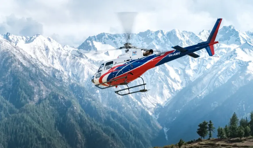 Şase victime în apropiere de Everest după ce elicopterul în care se aflau s-a prăbuşit