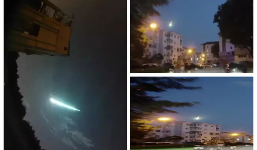 VIDEO S-a luminat cerul! Un meteorit a alertat autorităţile din două judeţe: „Am crezut că s-a prăbușit un avion”