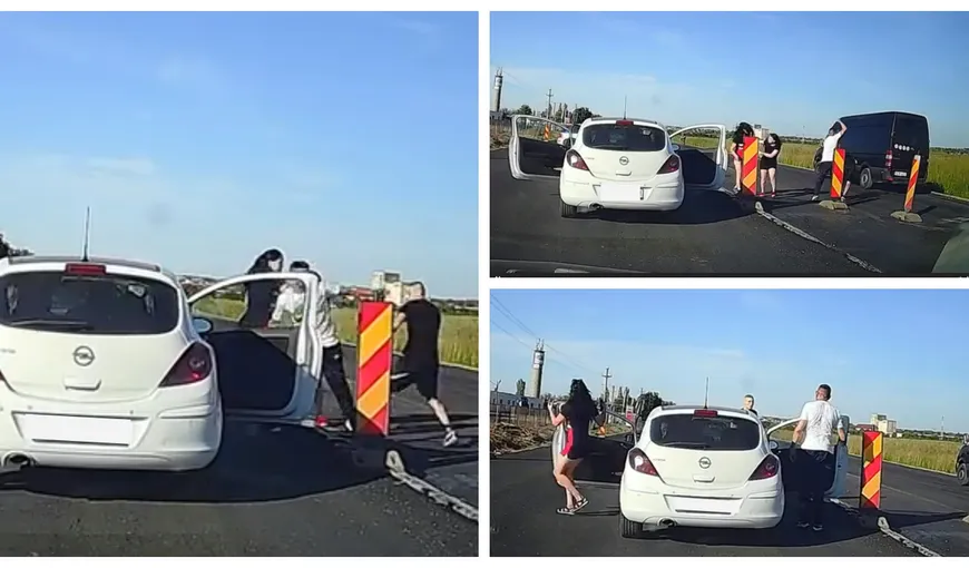 Bătaie ca în codru pe un drum din județul Timiș! Doi șoferi și-au împărțit pumni și picioare, după o șicană în trafic| VIDEO