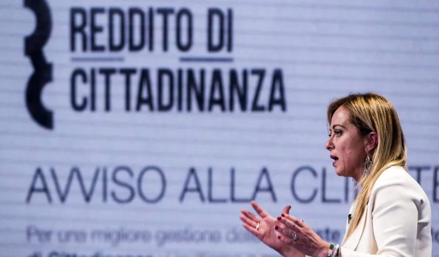 Premierul Giorgia Meloni mai taie ajutoarele pentru încă 200.000 de italieni: „Adevărata reţetă împotriva sărăciei este munca”