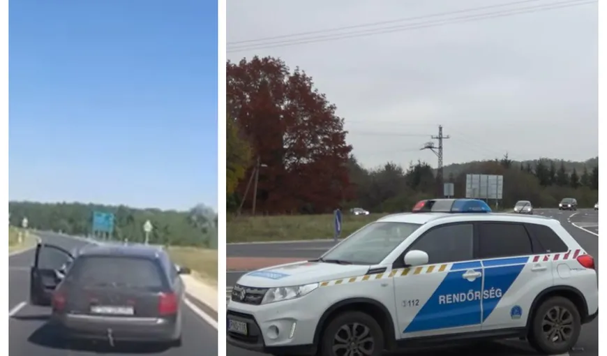VIDEO Scene ca-n filme: Un şofer român s-a aruncat de la volanul maşinii pline cu migranţi în timp ce era urmărit de poliţie