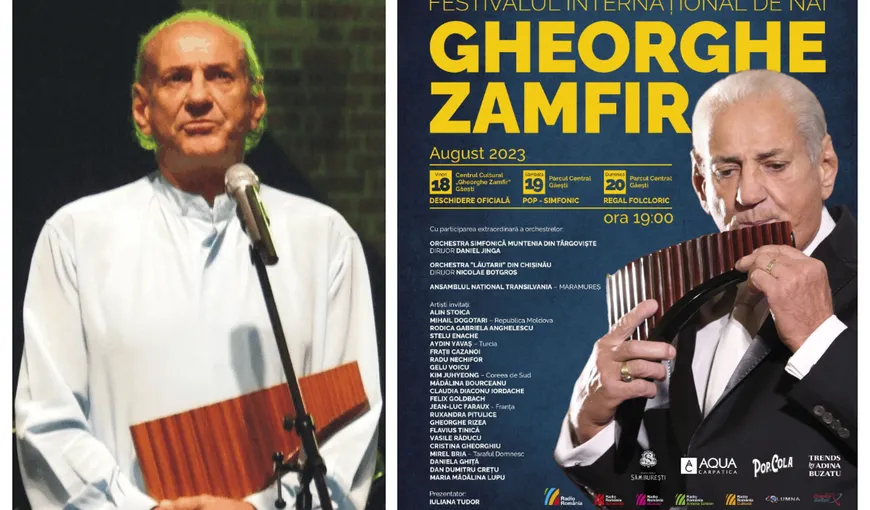 Festivalul Internațional de Nai “Gheorghe Zamfir” își deschide porțile la Găești,  în perioada 18-20 august 2023