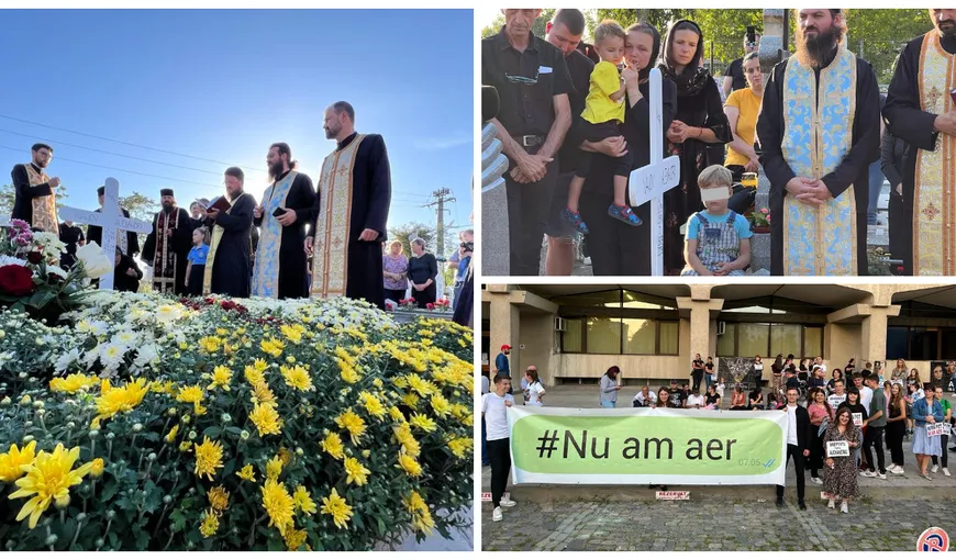 Ziua Alexandrei, tânăra mamă decedată din Botoșani, a fost omagiată de un sobor de nouă preoți și peste 100 de oameni: „Înainte aniversam frumos împreună, acum ne-am adunat la mormântul ei”