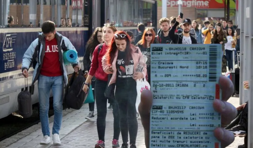 Studenții vor fi obligați să își plătească integral biletele de tren. Anunțul făcut de CRF Călălori naște revoltă în rândul tinerilor