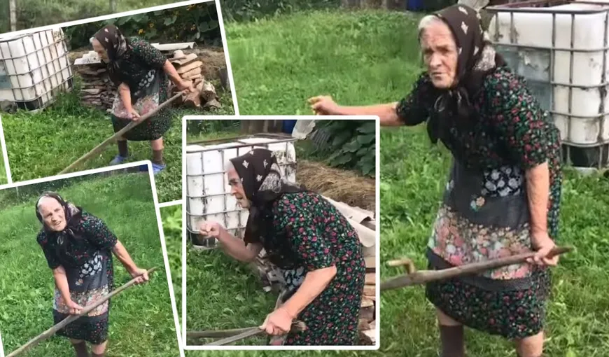 VIDEO Lecție de viață la 87 de ani. Mamaia Chiva cosește, ară, spală, face mâncare și nimic nu-i stă în cale. Are o casă și o grădină ca-n povești