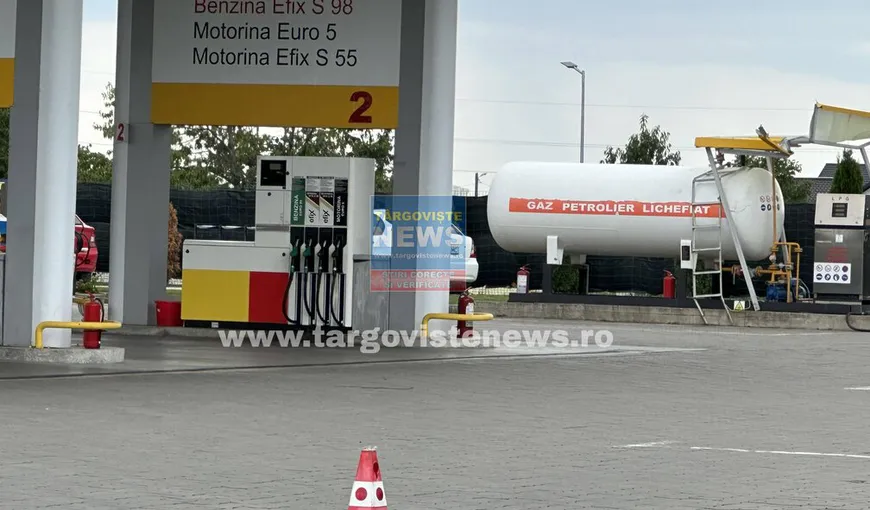 Alertă din nou în Dâmboviţa. Un camion a intrat în plin într-o staţie GPL VIDEO
