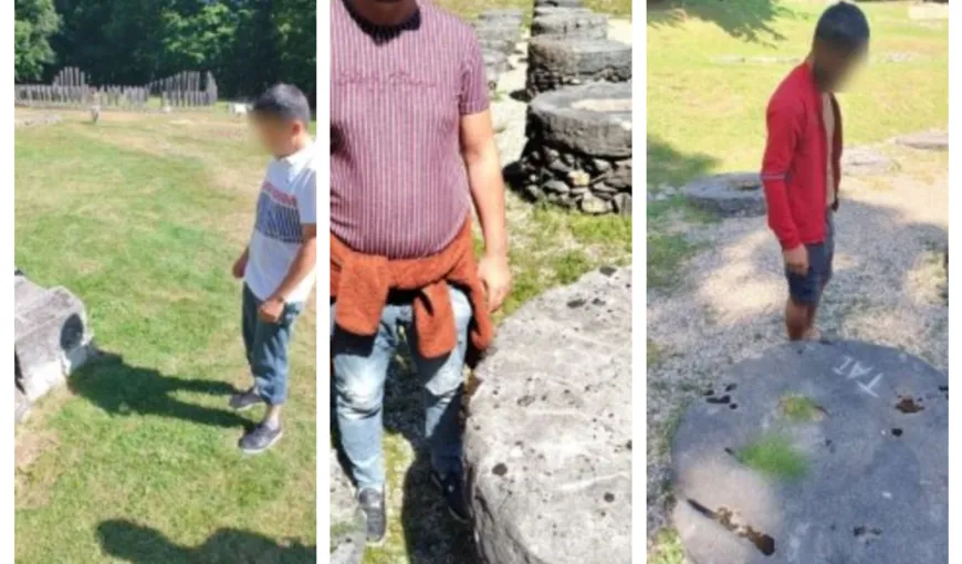 Turiști străini, „răsplătiți” cu dosar penal, după ce au scrijelit pietrele de la Sarmizegetusa Regia. Motivul este halucinant