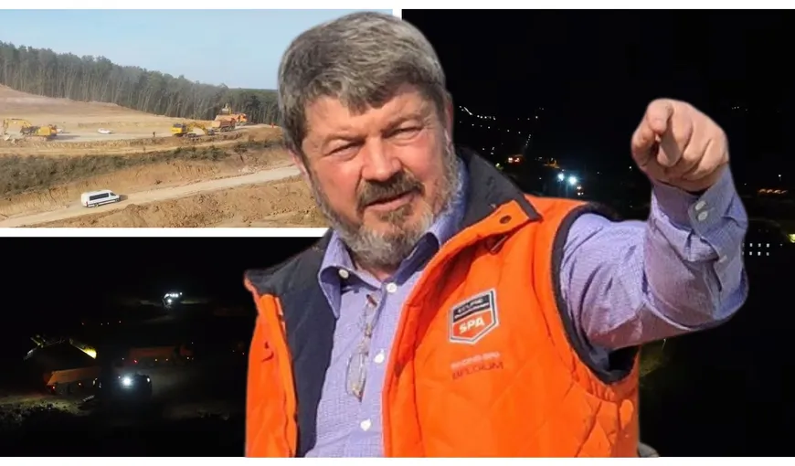 Nici noaptea nu îl oprește pe Dorinel Umbrărescu! Furnicarul UMB mută și munții din loc pentru Autostrada Transilvania