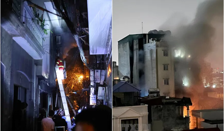 Un bloc din capitala Vietnamului a ars ca o torţă. Sunt zeci de morţi şi de răniţi