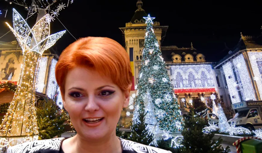 Lia Olguța Vasilescu a început pregătirile pentru Târgul de Crăciun și a instalat primele luminițe în Craiova: „Avem de montat aproape 2 milioane de beculețe”