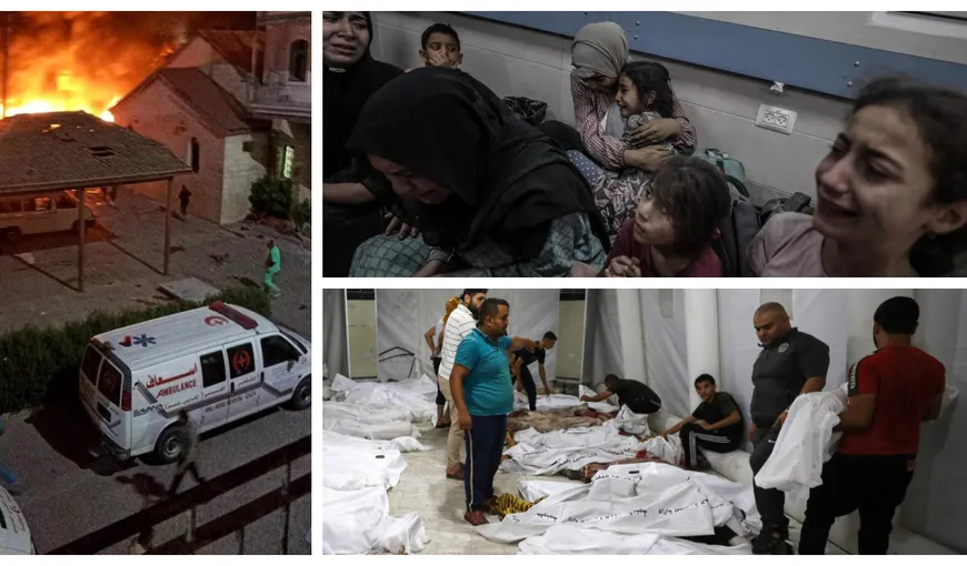 Peste 500 de oameni uciși în bombardamentele asupra unui spital din Gaza. Hamas acuză Israelul de atac, israelienii dau vina pe Jihadul Islamic