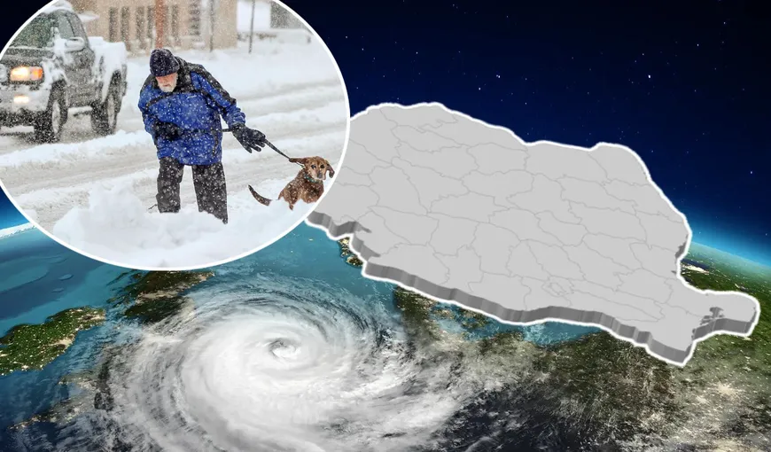 Ciclon polar peste România. Vor fi ploi, lapoviță și ninsori, dar și ger în următoarele zile