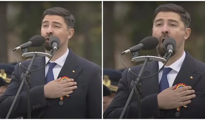 Fiul unui celebru lăutar a cântat ireproșabil imnul României la parada de 1 Decembrie! Cine este artistul