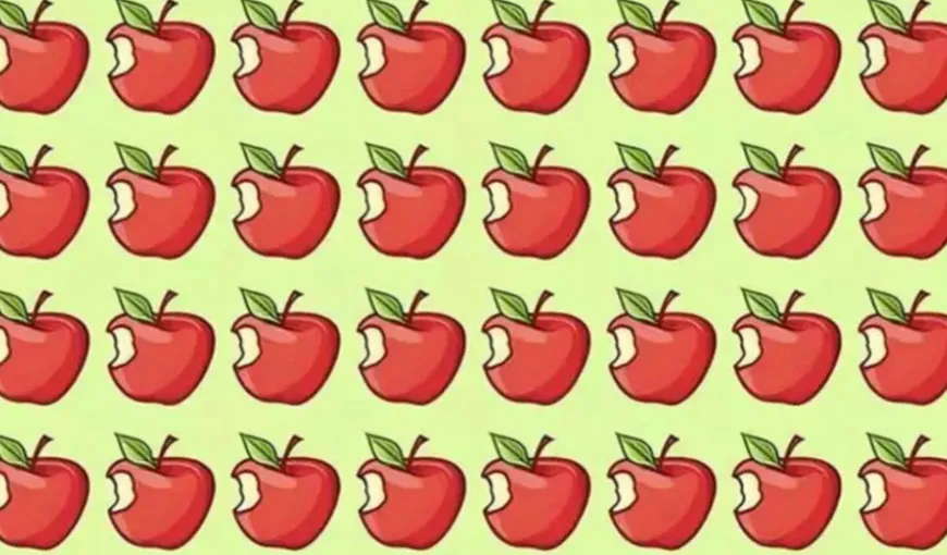 Test IQ. Găsește mărul diferit din această imagine în doar 30 de secunde. Doar 10% dintre oameni reușesc să rezolve testul