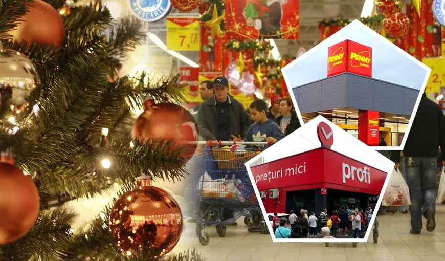 Program Profi şi Penny de sărbători. Până la ce oră au deschis cele două supermarketuri în Ajunul Crăciunului şi al Anului Nou