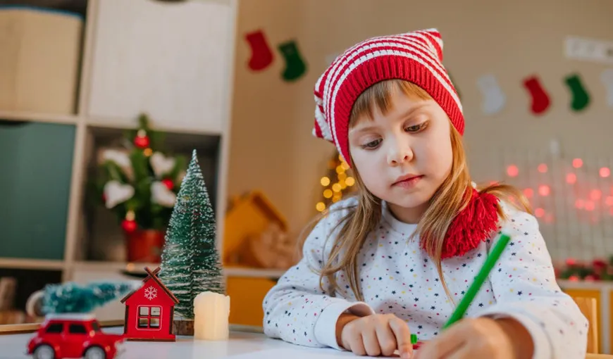 Scrisoarea unei fetițe din București a devenit virală. Ce îi cere Luiza lui Moș Crăciun de sărbători: „O pungă de jeleuri, de poftă”