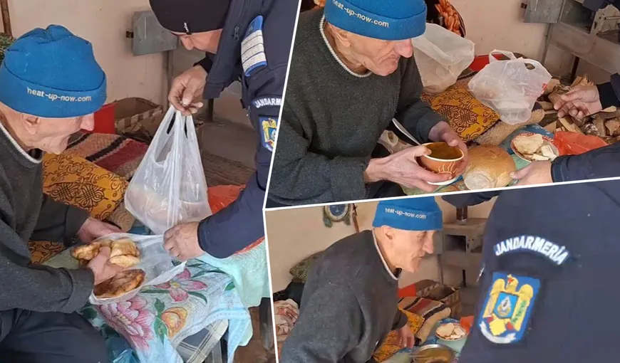 VIDEO „Văleu, ce-mi place mie!” Reacţia lui nea Vasile, un bunic de 80 de ani din Bacău, când primește gogoși calde şi pufoase
