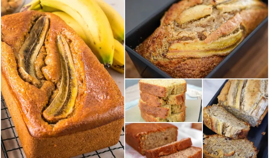 Cea mai simplă rețetă de banana bread, desertul cu aromă intensă și textură buretoasă care e gata cât ai bate din palme