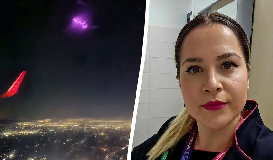 O stewardesă din România a surprins imaginile momentului cu un obiect luminos neidentificat: „20 de minute mai târziu, am văzut OZN-ul”
