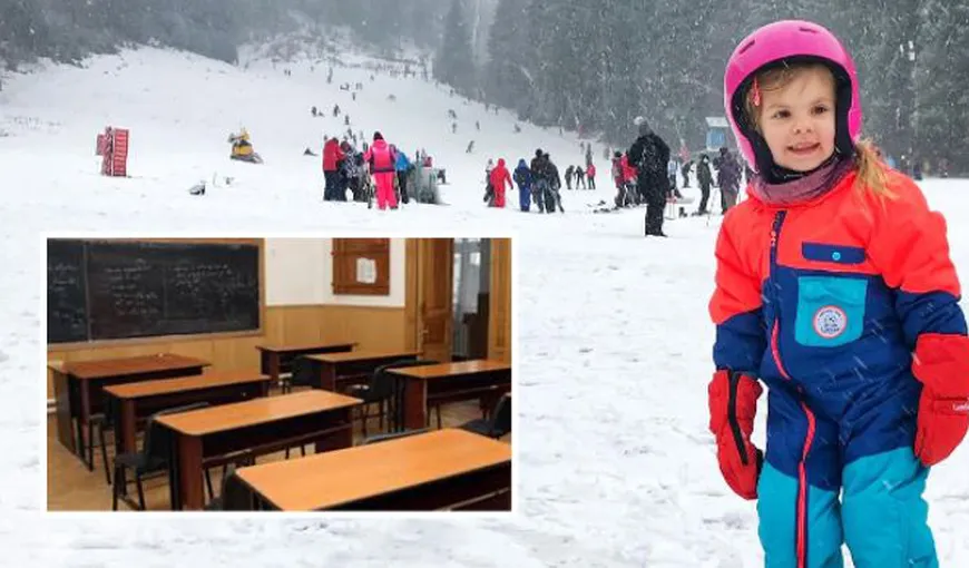 Elevii din 14 județe intră în vacanța de schi. Când revin în bănci elevii din București