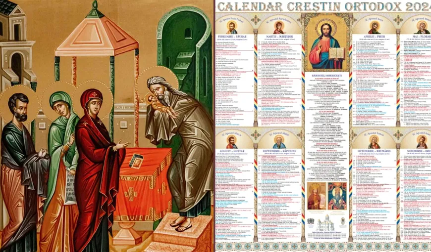 Calendar ortodox 4 februarie 2024. Cruce roşie duminică, creştinii trebuie să aprindă o lumânare la biserică