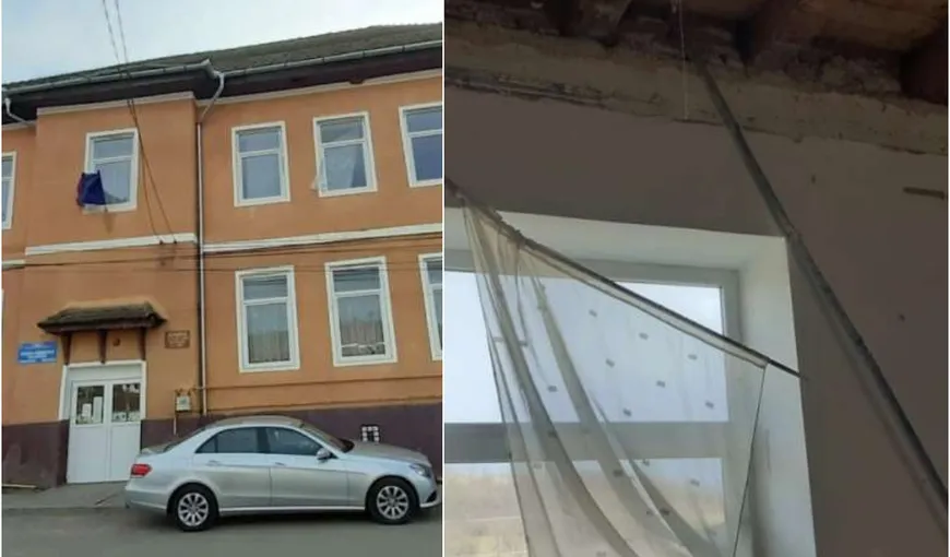 Patru elevi răniți după ce tavanul unei săli de clasă de la o școală din Sibiu s-a prăbuşit