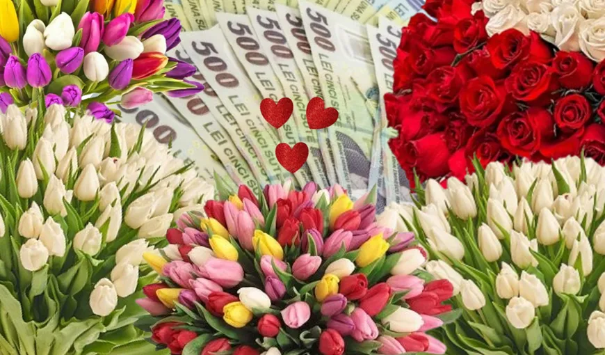 Bărbații care vor să-și impresioneze iubitele cu un buchet de flori de Ziua Îndrăgostiților trebuie să scoată sume impresionante din buzunar. Cât au ajuns să coste lalelele sau trandafirii