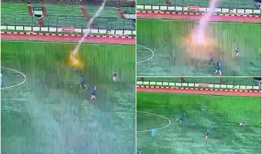 VIDEO Fotbalist ucis de fulger pe teren, în Indonezia. A picat secerat în câteva secunde
