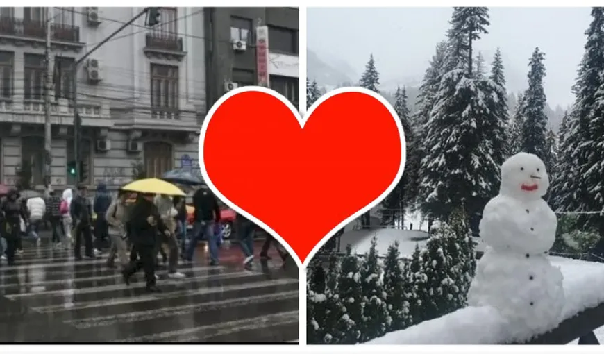 Prognoza meteo 14 februarie 2024. Ninge la munte de Ziua Îndrăgostiţilor. Temperaturi scăzute şi ploi slabe la Bucureşti