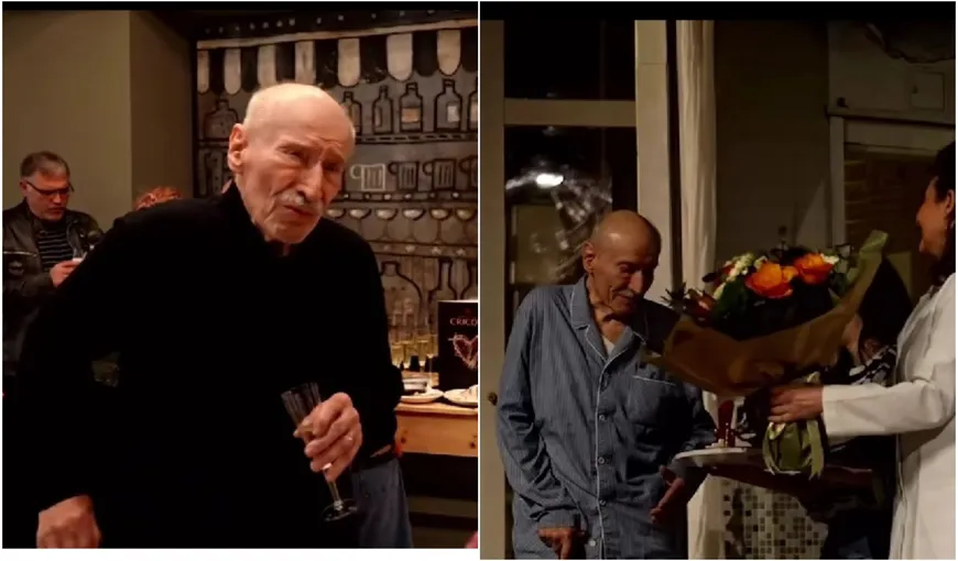 Victor Rebengiuc împlinește 91 de ani. Colegii și spectatorii i-au făcut o surpriză pe scenă
