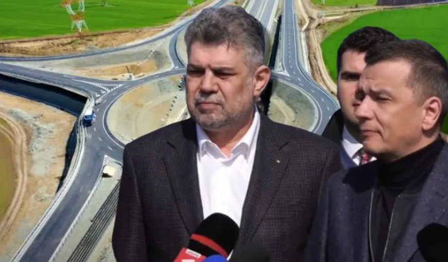Marcel Ciolacu și Sorin Grindeanu, în vizită pe șantierul autostrăzii A7. ”Moldova va avea autostradă. Până la sfârșitul anului vom deschide circulației 148 de kilometri”