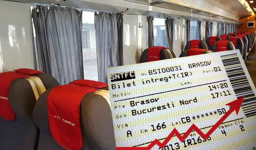 Vești proaste pentru românii care circulă cu trenul! CFR Călători anunță noi scumpiri pentru bilete