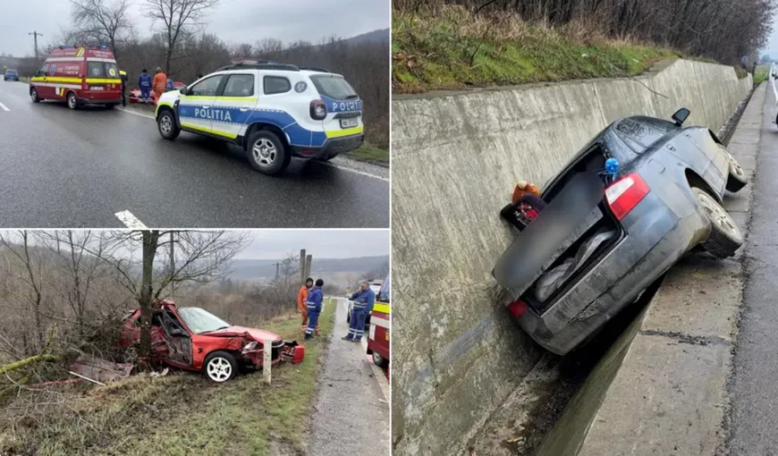 Două accidente unul după altul în județul Vaslui, la un interval de 15 minute. Mai multe persoane grav rănite, printre care și doi copii