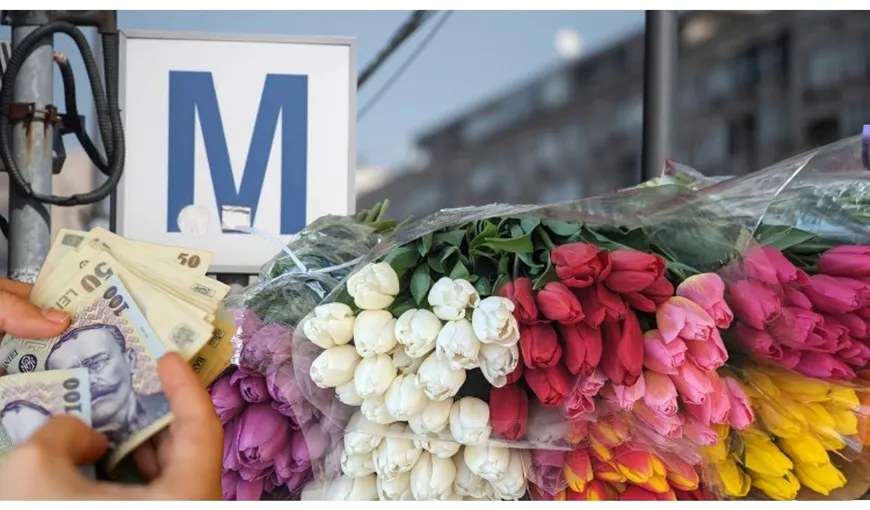 Prețul florilor a sărit în aer de Ziua Femeii! Cât a ajuns să coste o simplă lalea lângă stațiile de metrou din Capitală