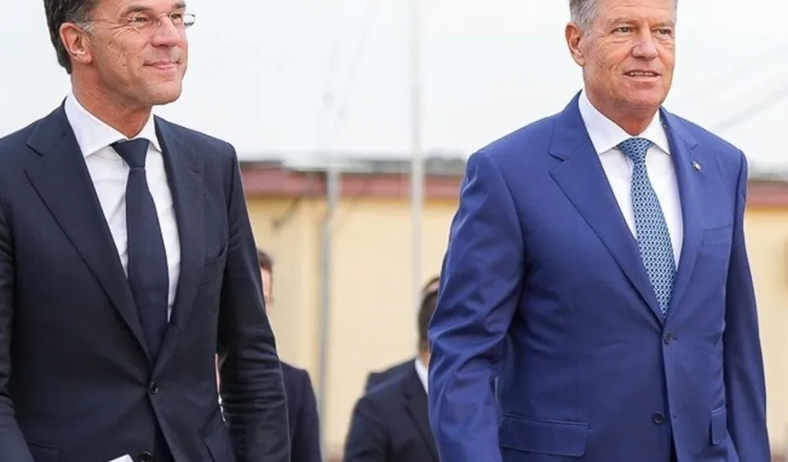 Mark Rutte, prima reacţie despre candidatura lui Iohannis la şefia NATO: „Este un lider credibil pentru ţara lui. Despre NATO nu zic nimic”