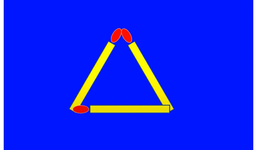 Test IQ: Mută un singur chibrit, pentru a transforma triunghiul într-un pătrat perfect!