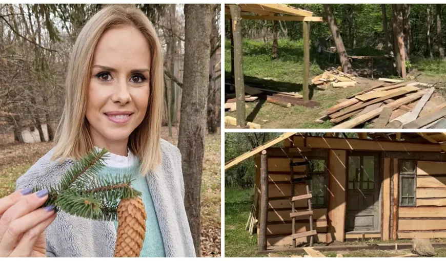 Mihaela Bilic își construiește cabană în inima pădurii, pe Valea Prahovei: „Până la Paște mă mut!” Cum arată locuința din văzduh